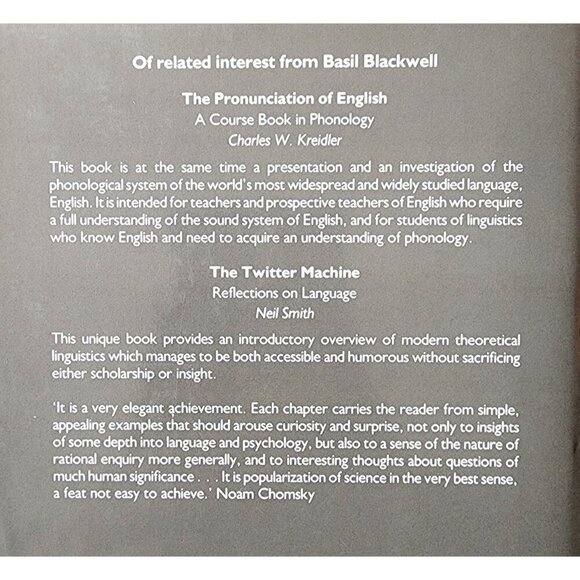 1990 Autosegmental & Metrical Phonology Goldsmith HC 1st Edition Linguistics E41 - Picture 6 of 6